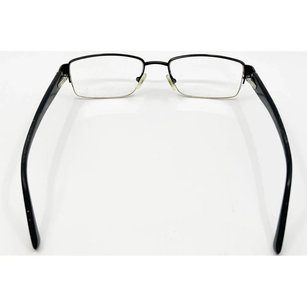 Perry Ellis Eyeglasses Mens Black Rectangular Half Rim 53-18-140 44051